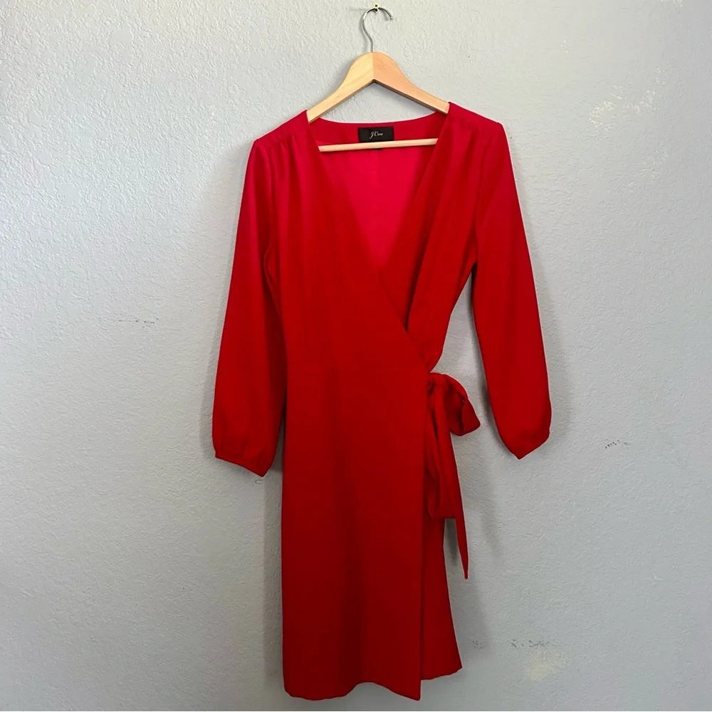 J. Crew 365 Crepe Wrap Dress - Picture 3 of 8